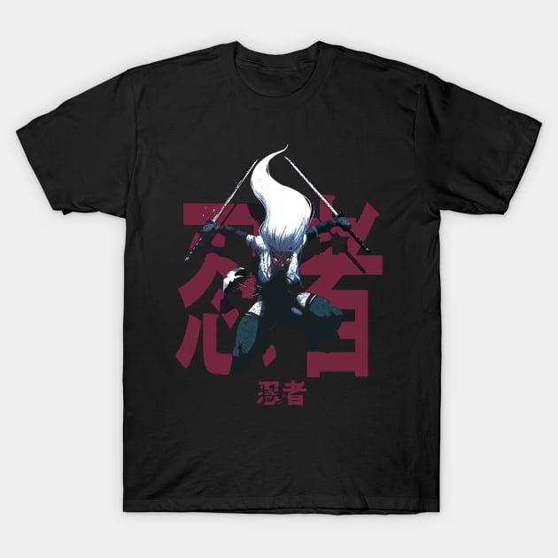 Japanese Cyberpunk Samurai Girl T-Shirt by OWLvision33